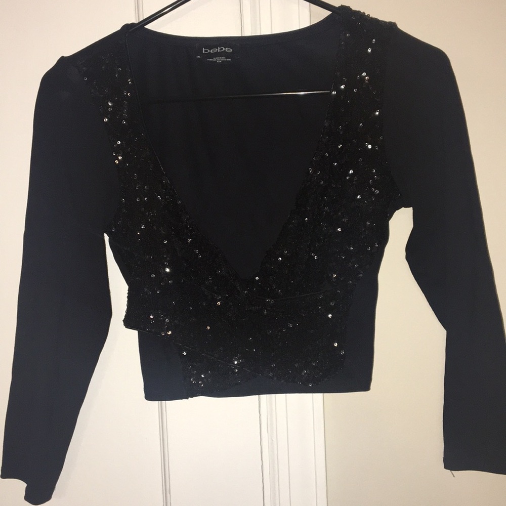 Sequence crop top 3/4 sleeve